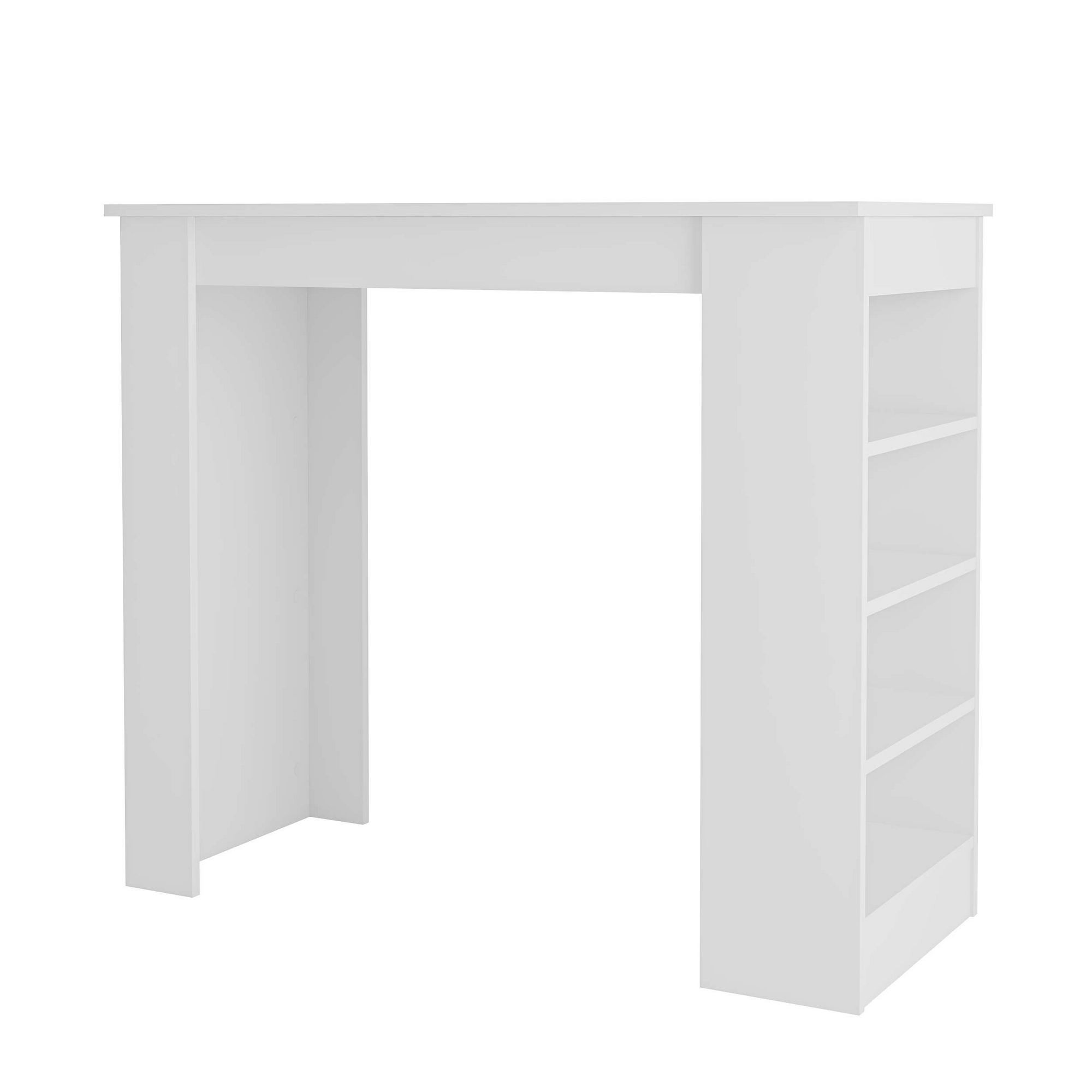 Habitat y Jardin - Mesa de bar de madera <<Swallow>> 117 x 54 x 101,8 cm - Blanca
