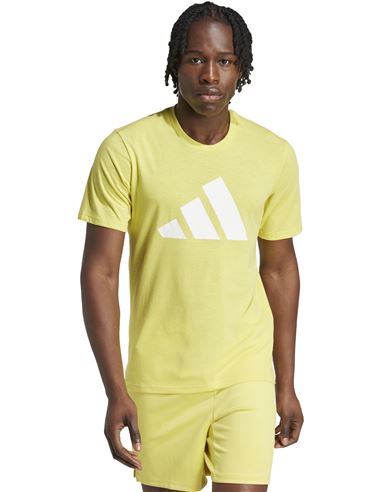 CAMISETA ENTRENAMIENTO HOMBRE AMARILLA ADIDAS ESSENTIALS FEELREADY LOGO JC5343