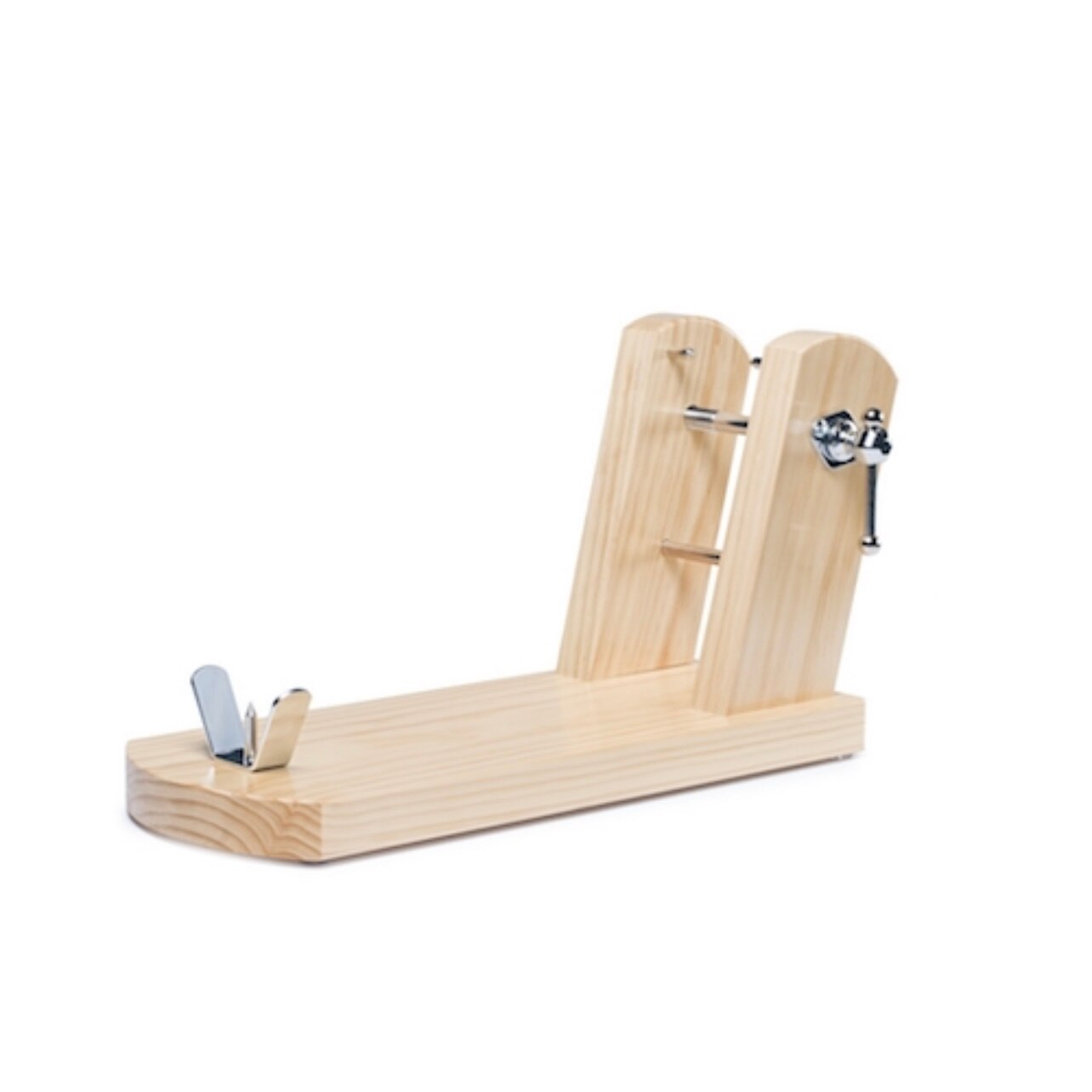 Jamonero profesional de doble Torre, soporte para Jamon modelo Rioja, Jamonero de madera de pino estable, Ideal para jamón ibérico de cebo negro y pata de bellotas, 5J y José