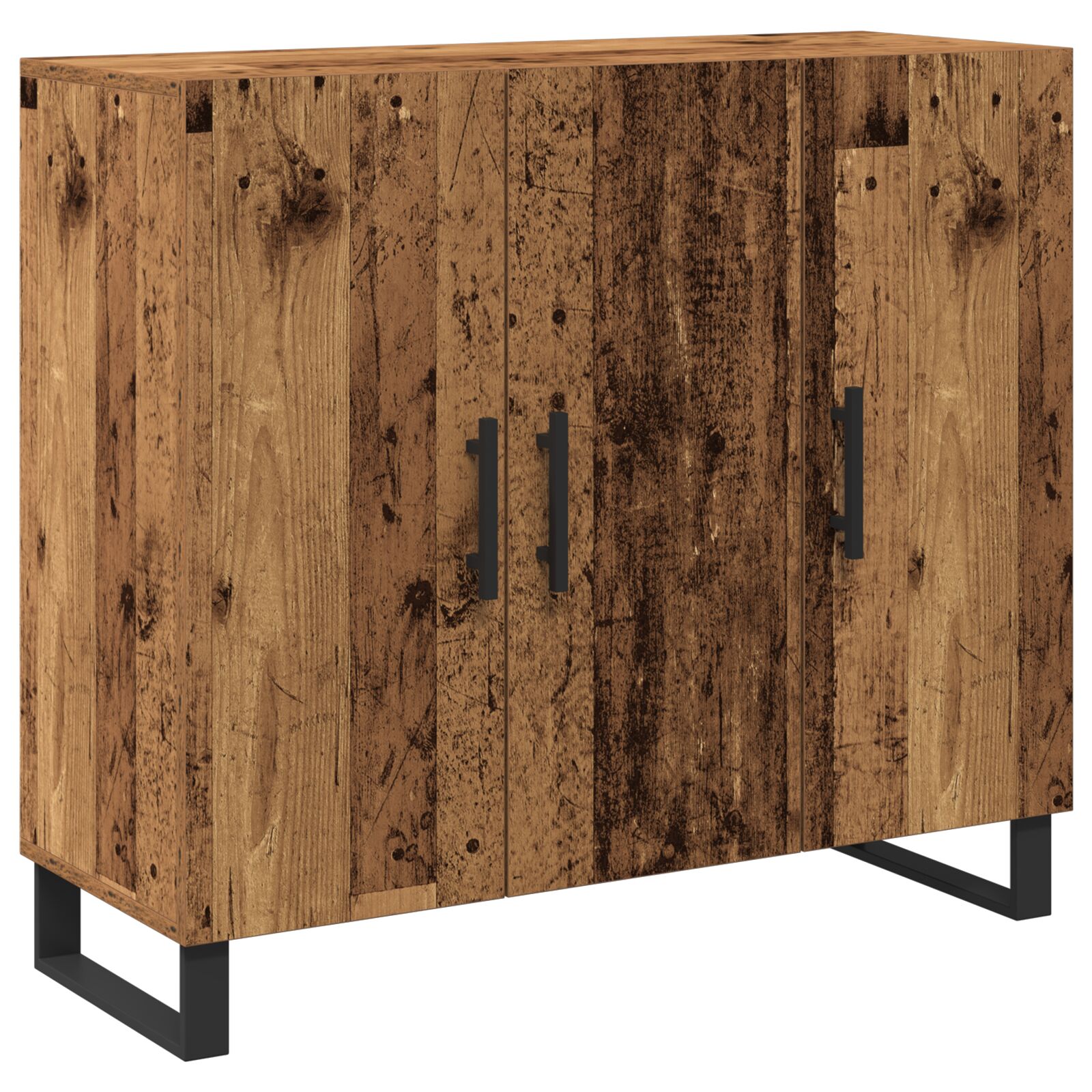 Sideboard vidaXL con 3 puertas de madera vieja 90x34x80 cm de madera compuesta