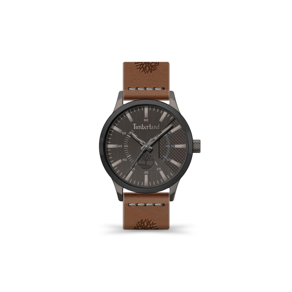 Timberland Reloj Hombre Caja De Acero Pulsera Genuine Leather De Color Marrón Resistente Al Agua 5 Atm Tdwga2103603