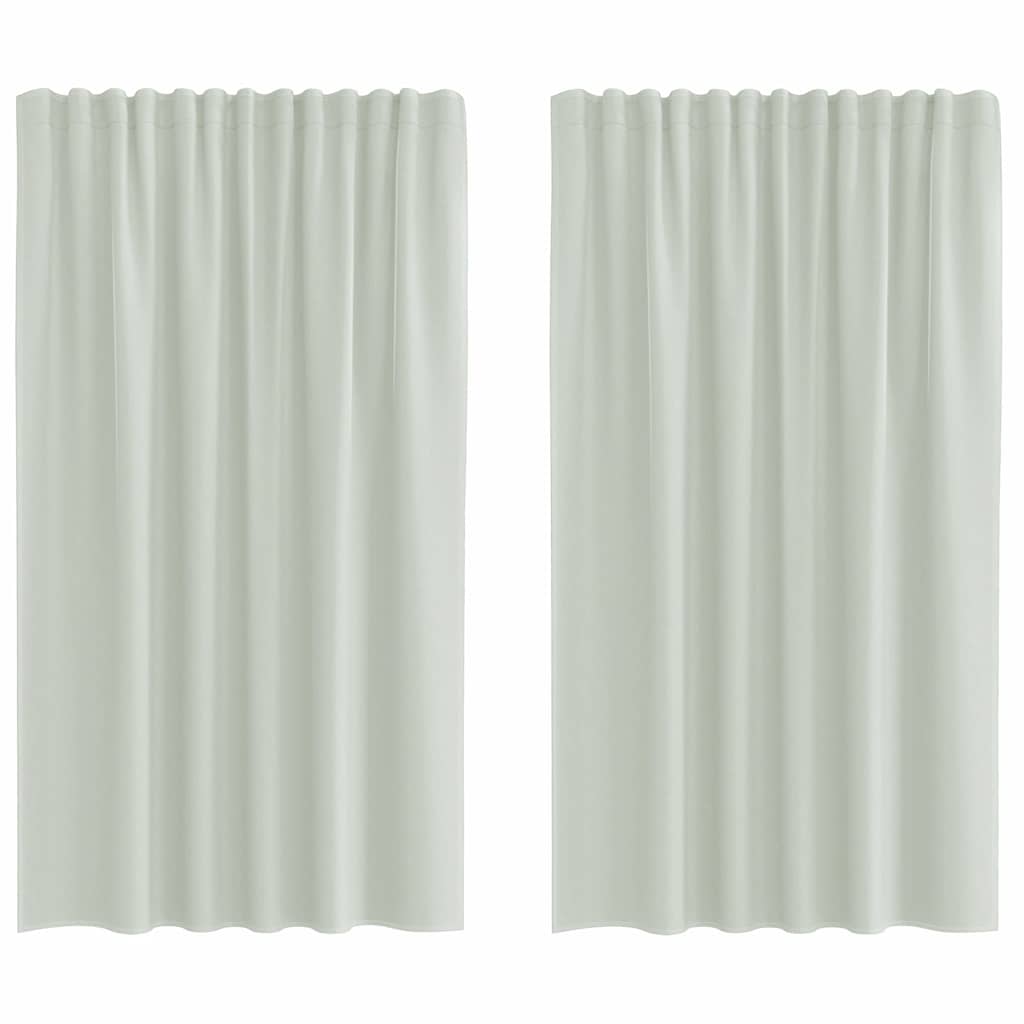 vidaXL Cortinas de gasa con bolsillos para varillas 2 uds 140x175 cm