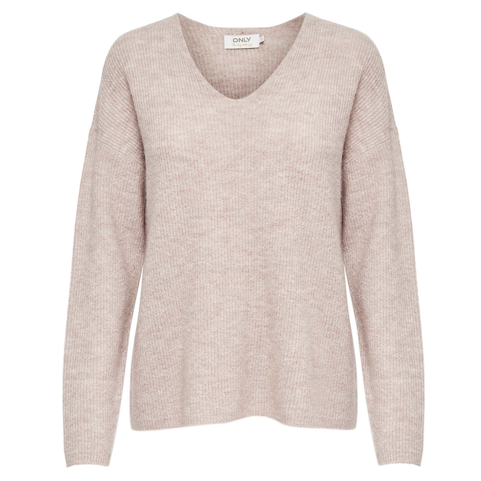 ONLY Jersey de punto para mujer - JERSEY ONLCAMILLA CON CUELLO EN V, cuello en V, liso ONLCAMILLA V-NECK PULLOVER