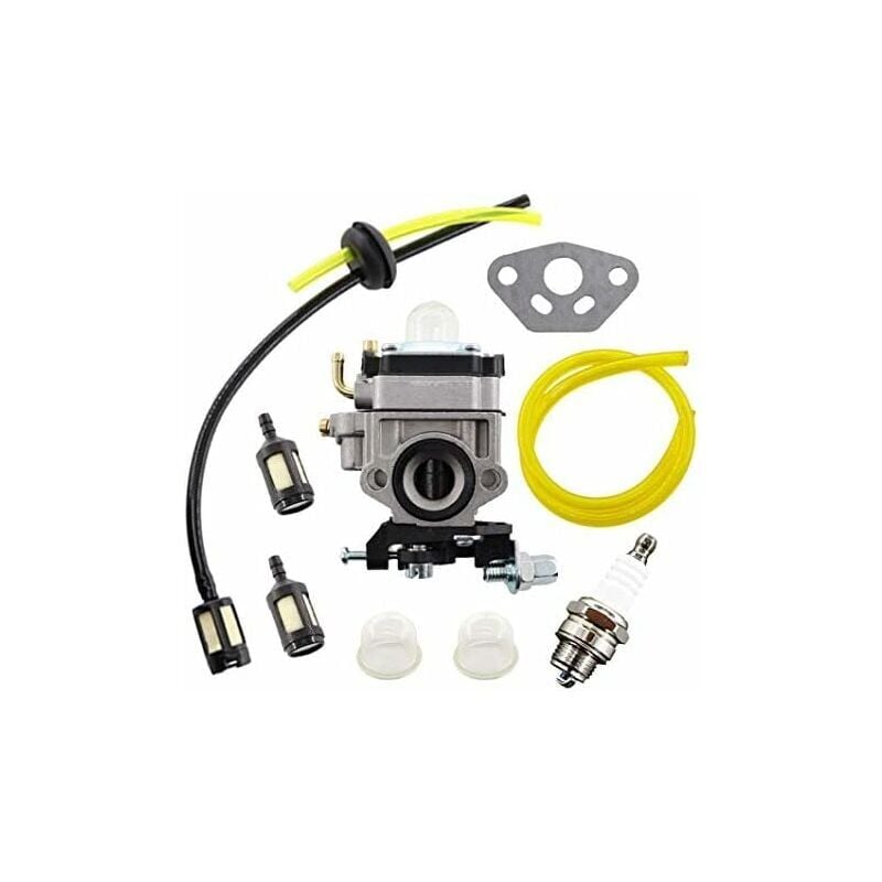 CA Kit de carburador para desbrozadora AL-KO Alko, modelos BC410, BC4535, BC4125, con manguera de combustible y filtro.-DPZO