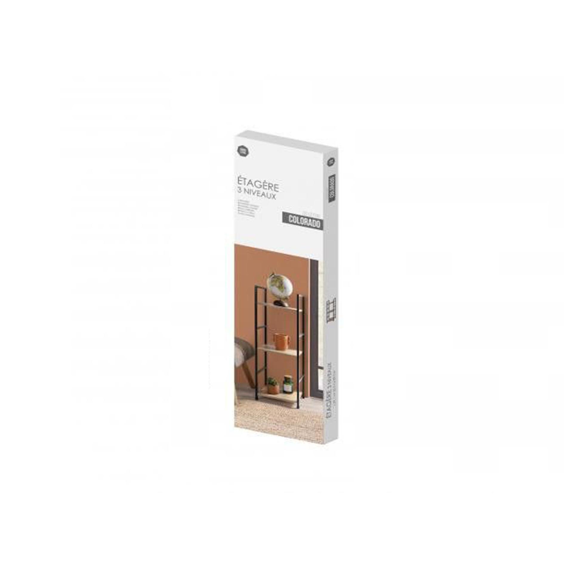 Estante de Almacenamiento de Metal y Madera | Librero Organizador de 3 y 4 Niveles | Diseño Moderno y Minimalista | Ahorro de Espacio | Ideal para Sala, Dormitorio, Oficina, Balcón
