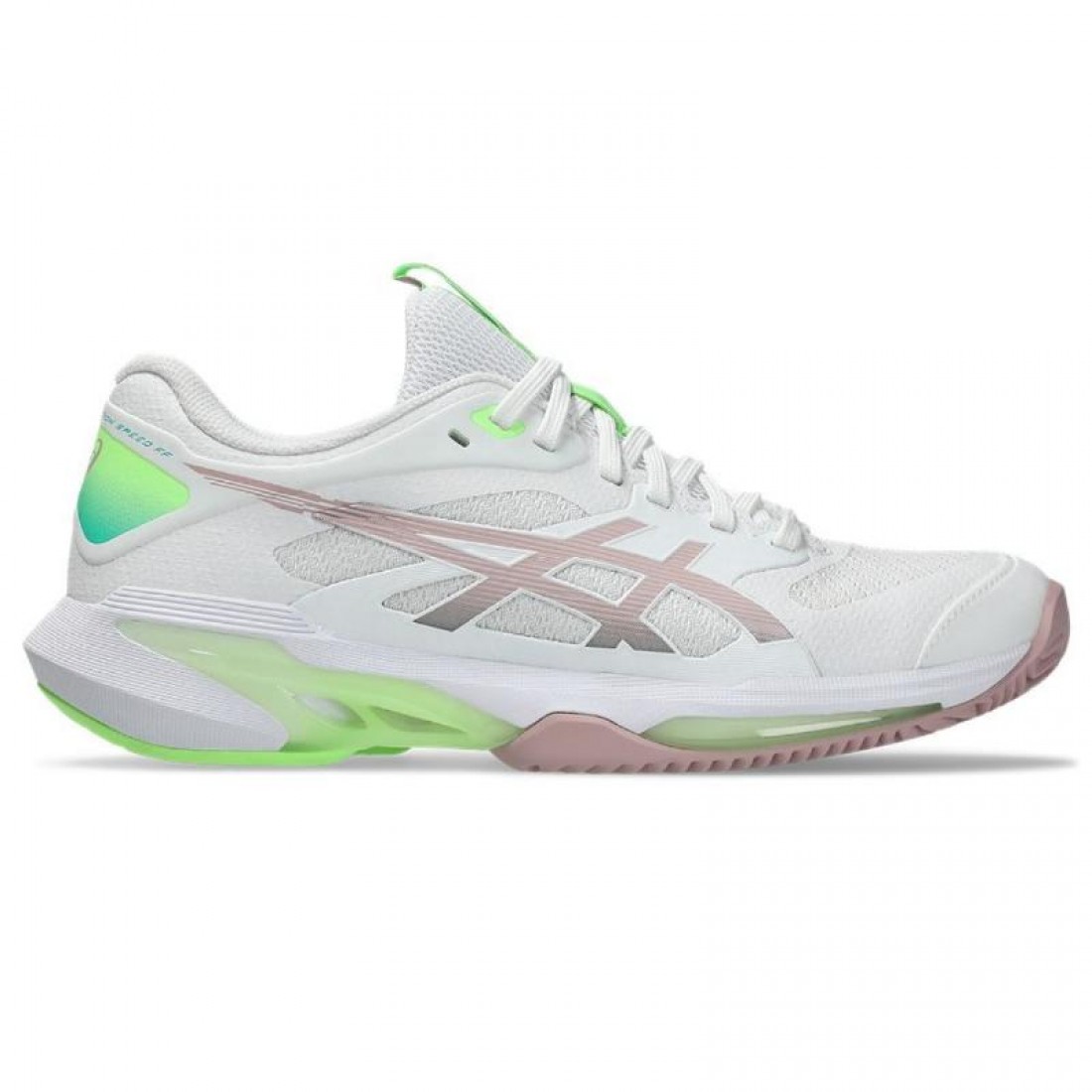 Zapatillas Asics Solution Speed FF 4 Clay Blanco Rosa Morganita Mujer