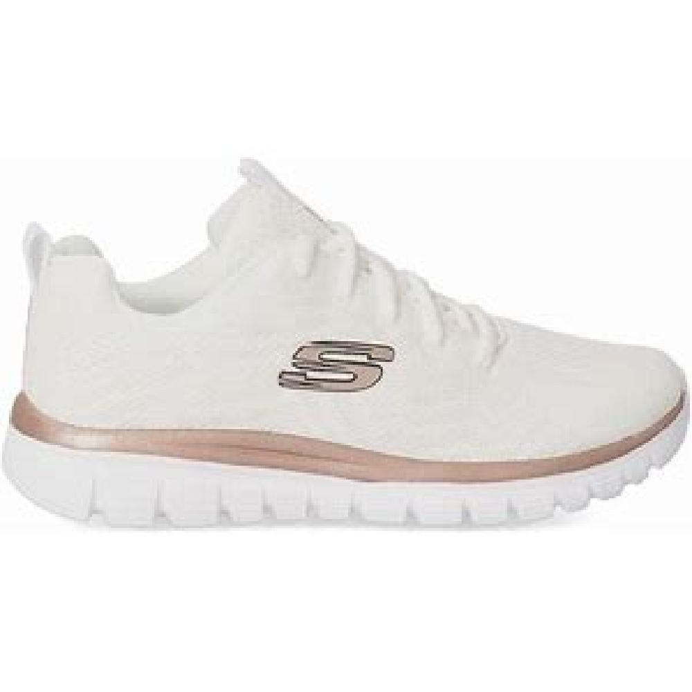 Zapatilla Mujer Skechers Graceful Blanco/Dorado