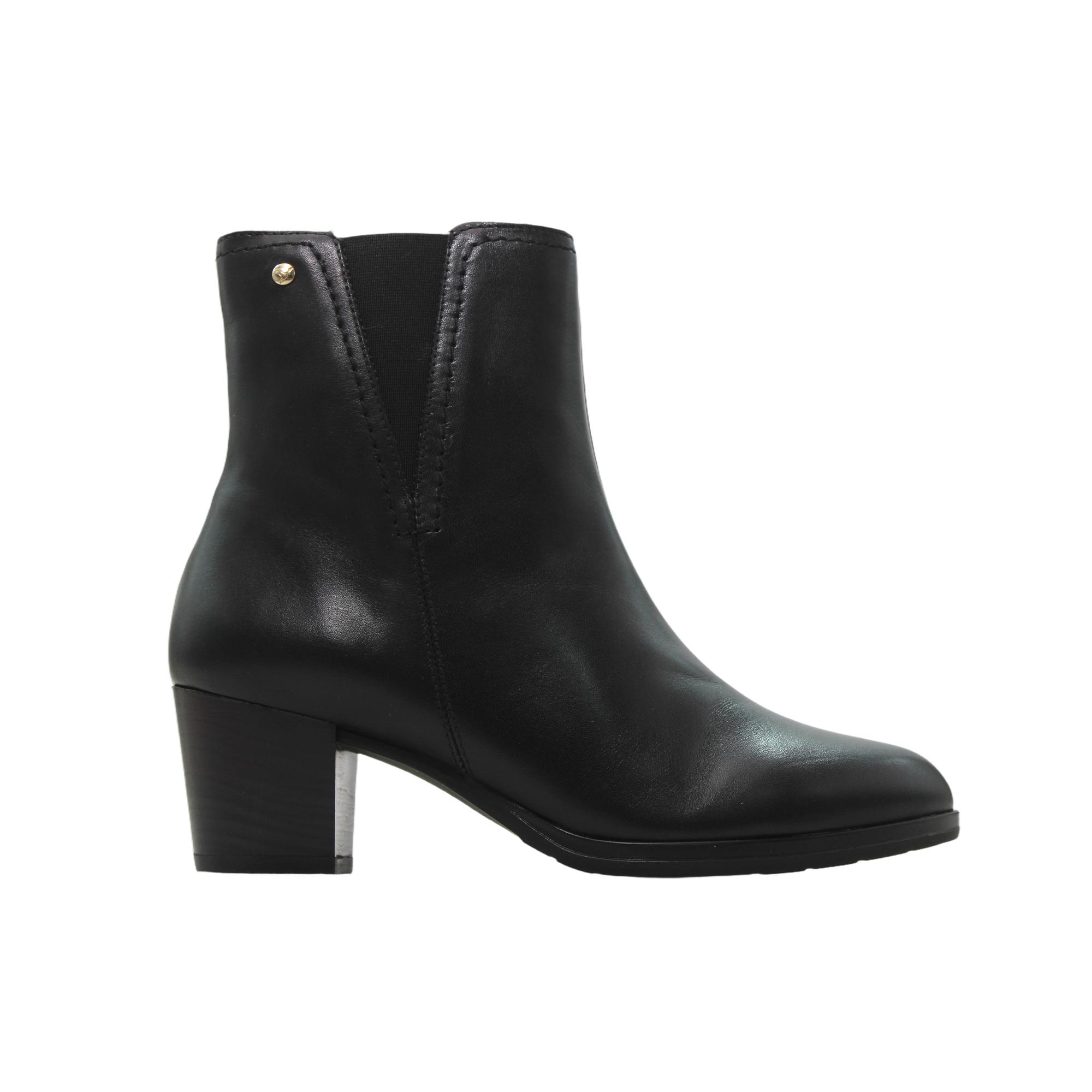 Pikolinos W0E-8628 Botines de vestir de piel, elástico y cremallera, tacón bloque, suela de goma, para señora
