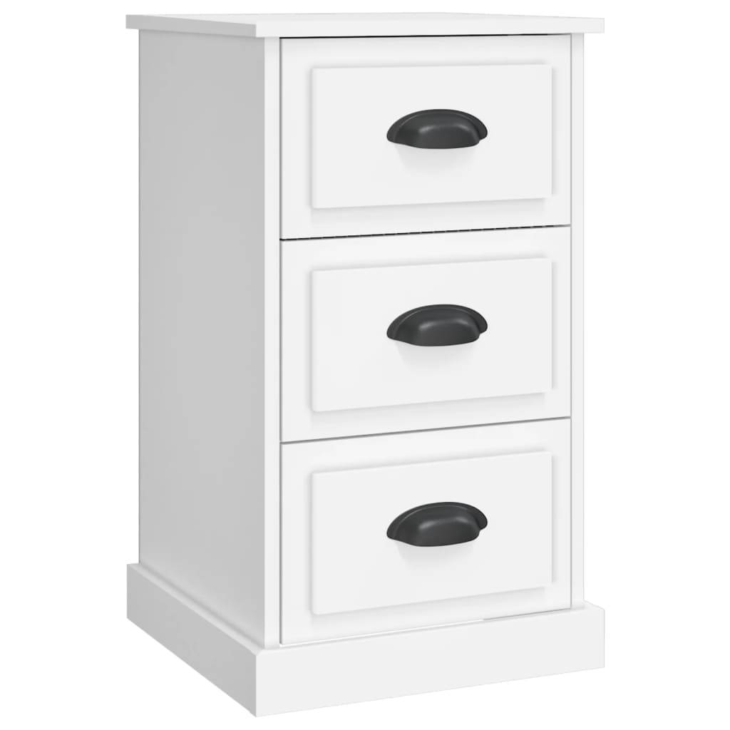 Mesita de Noche Vidaxl Madera Contrachapada 39x39x67 Cm Blanco