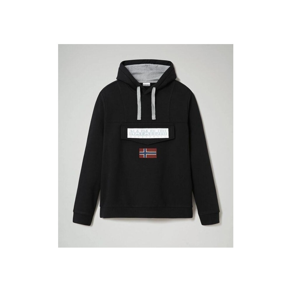 Sudadera con Capucha Burgee Invierno, Marca Napapijri, Variedad de Color y Talla, Para Hombre