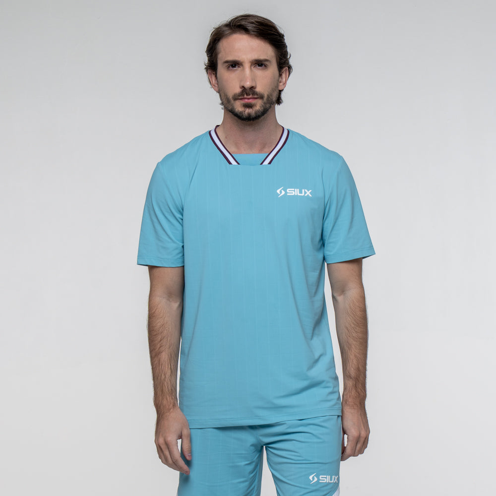 SIUX - Camiseta Apex 26 Hombre Celeste - Camiseta Técnica de Pádel - Ligera y Transpirable - Tejido Elástico - Secado Rápido - Comodidad y Libertad de Movimiento - Colección 2026