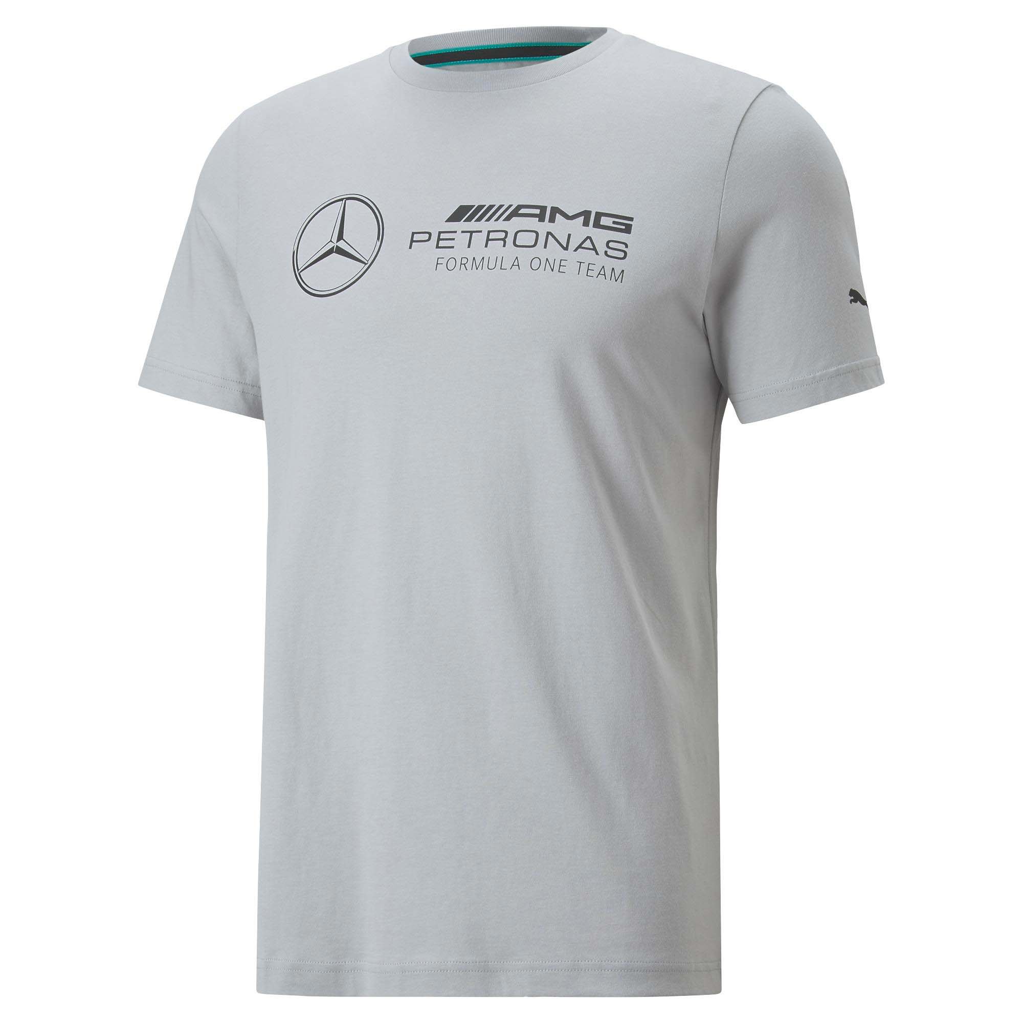 PUMA Camiseta Hombre - Mercedes ESS Logo Tee, Cuello Redondo, Algodón, Color Sólido MAPF1 ESS Logo Tee