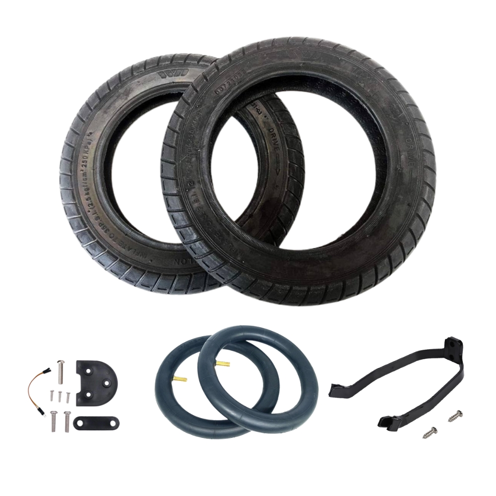 ✅Kit Completo Ruedas 10 Pulgadas Marca Wanda con Cámaras de Aire y Accesorios Patinete Eléctrico Xiaomi M365 / Pro 2 / Essential / 1S / Mi Scooter 3 / Smartgyro 8 / Neumáticos / Cubiertas