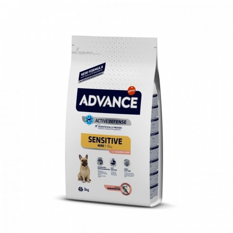 Advance – Pienso para perros adultos minis Advance Sensitive Care salmón y arroz 700 g.
