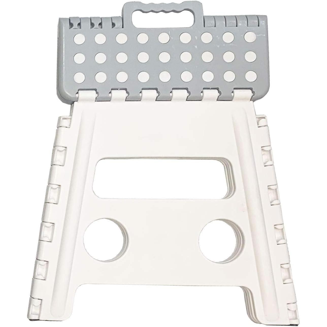 Taburete plegable antideslizante de plástico resistente para hogar, jardín y camping, soporta 150 kg, ligero y compacto con asa integrada