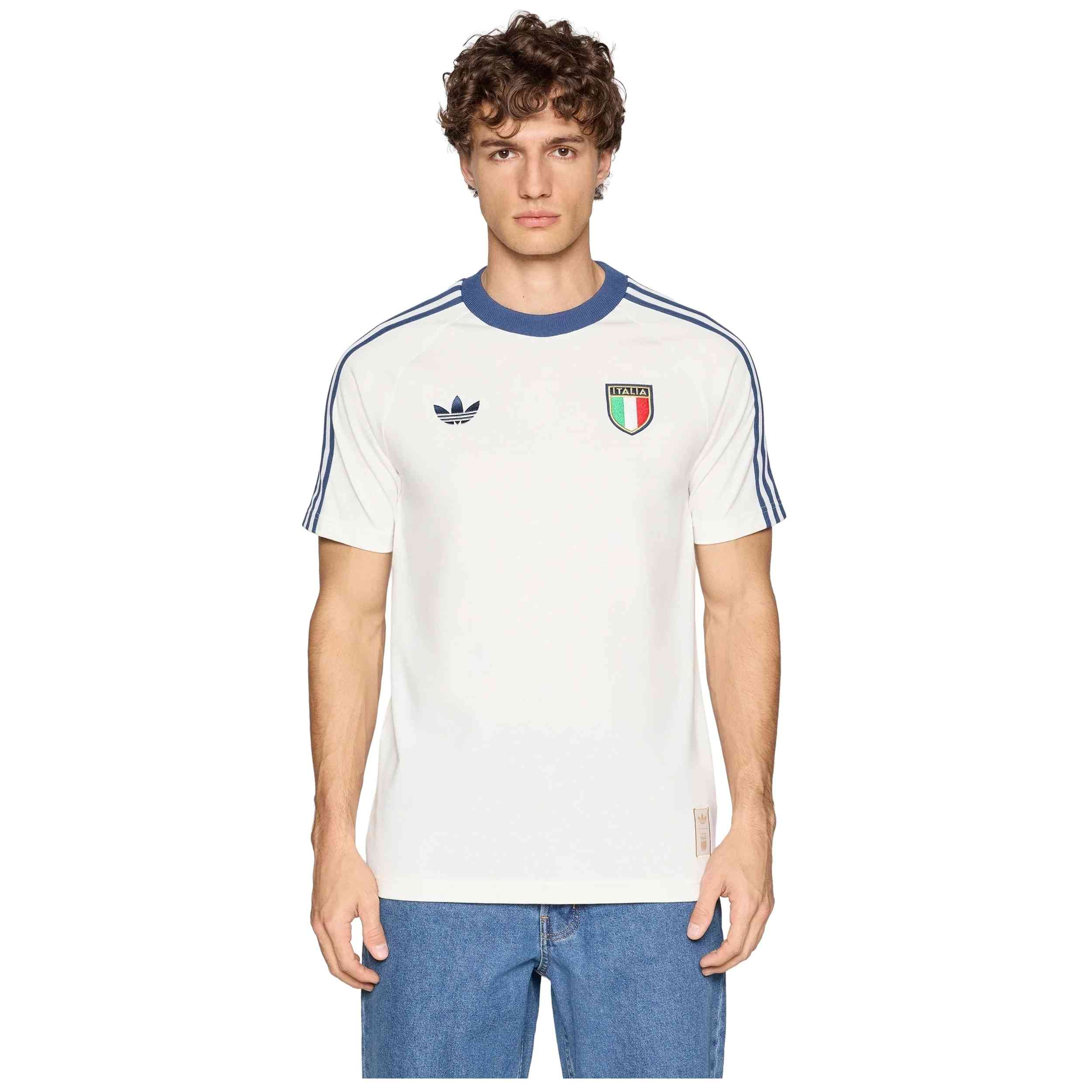 Camiseta De Manga Corta Adidas modelo Italy Originals para hombre y mujer en color Blanco