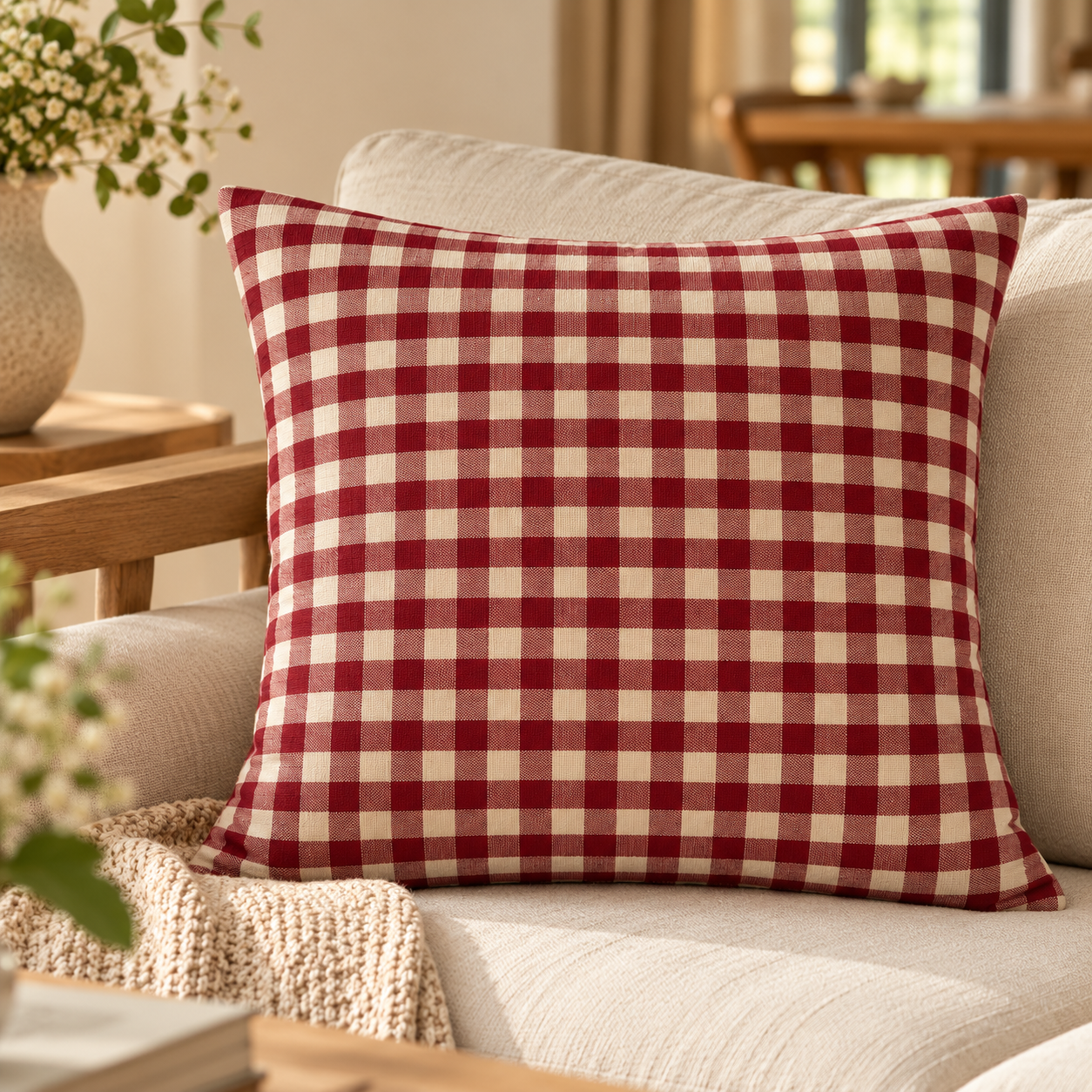 Cojín Decorativo 45x45 cm con Relleno y Funda con cremallera | Tejido Loneta Algodón y Poliéster | Cuadros para Sofá, Cama y Salón | Varios Colores