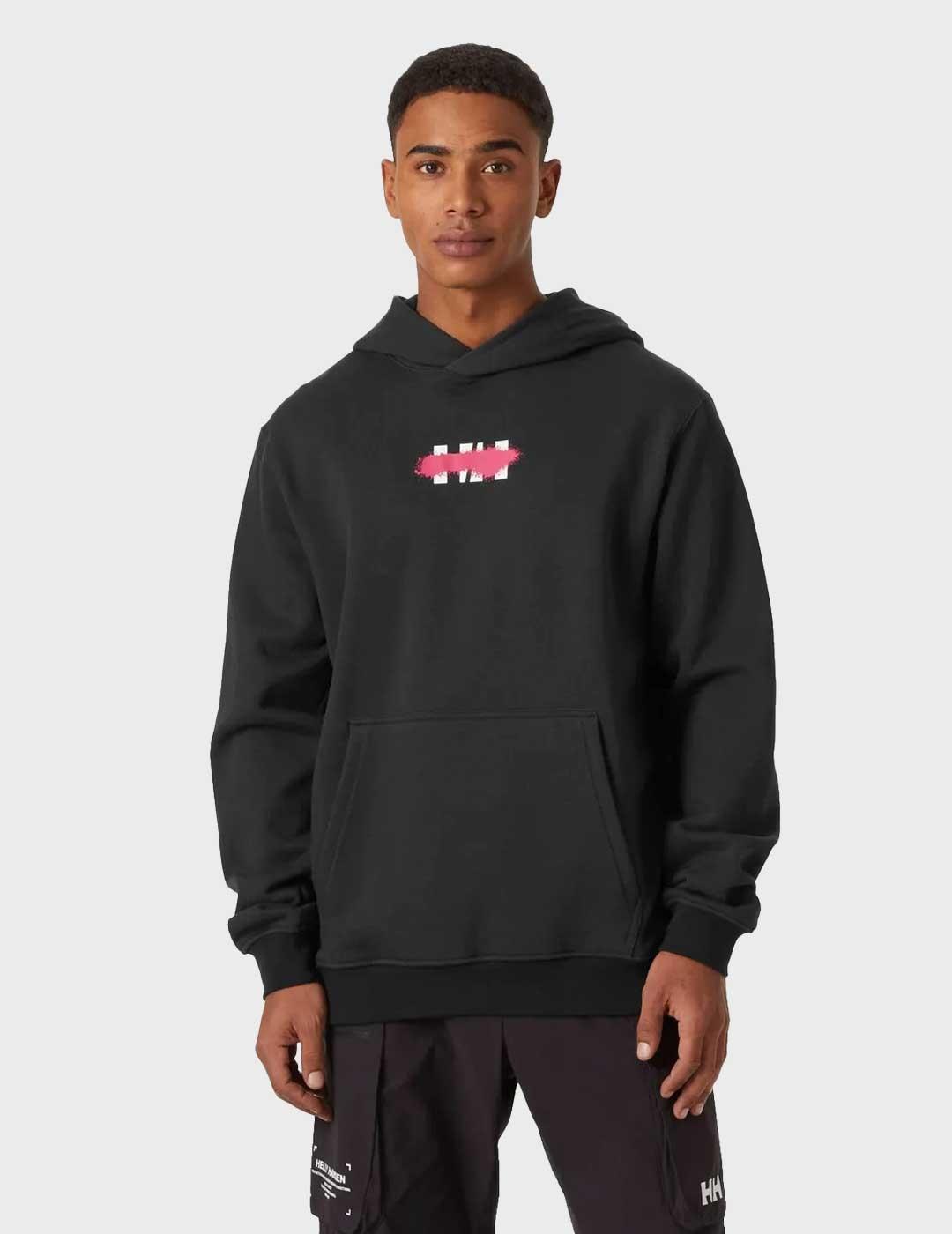 Helly Hansen Fleece Graphic sudadera negra para hombre