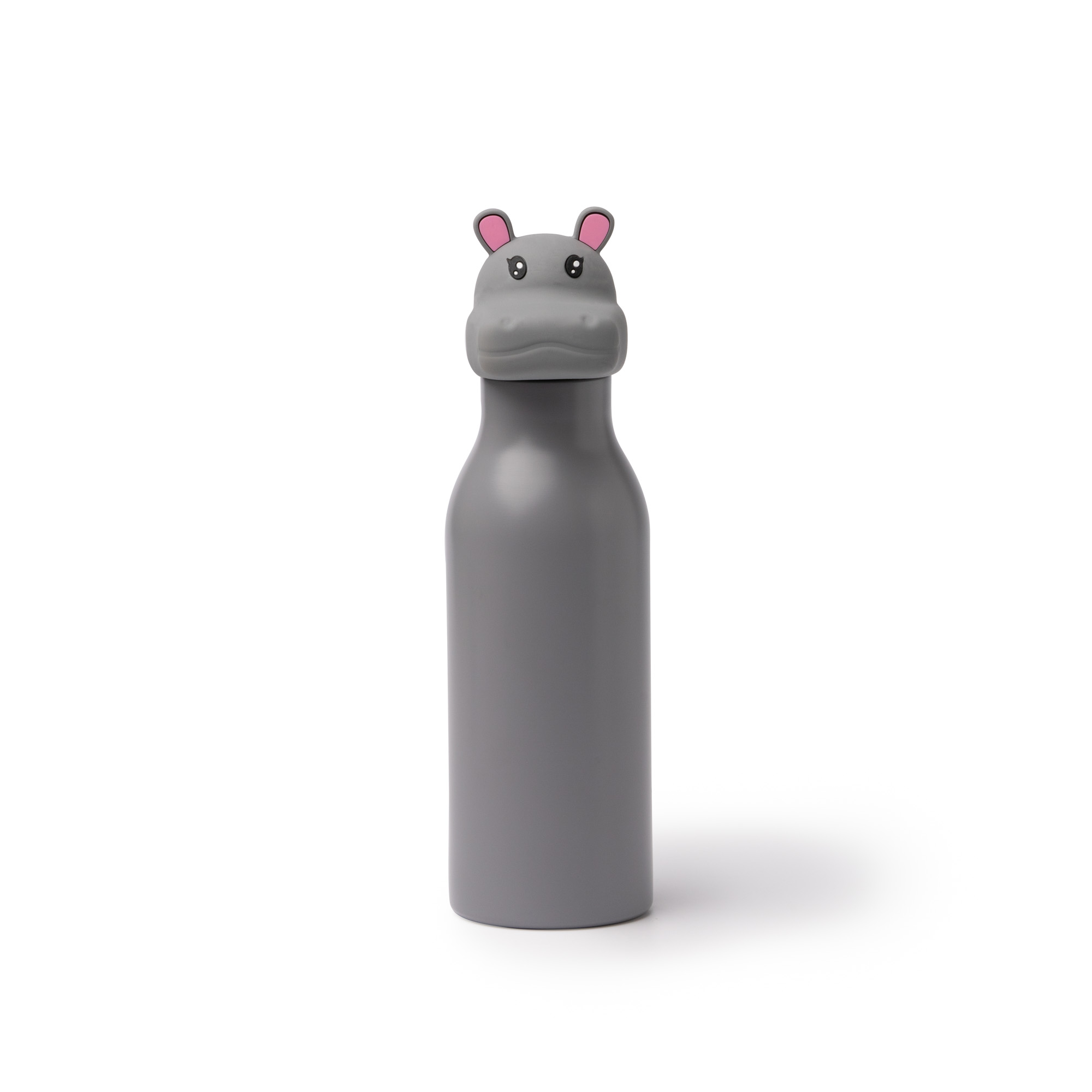 Botella térmica infantil FLYN de acero inoxidable 450 ml con tapón antigoteo diseño animal para colegio