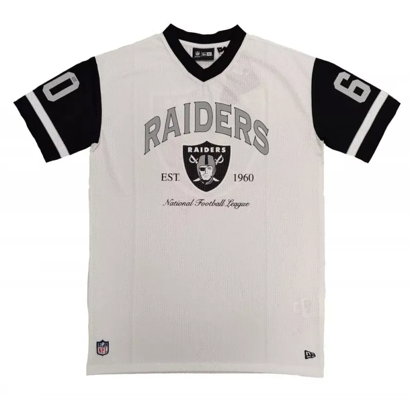 Camiseta Las Vegas Raiders - NFL Mesh Team Logo Oversized New Era - blanca