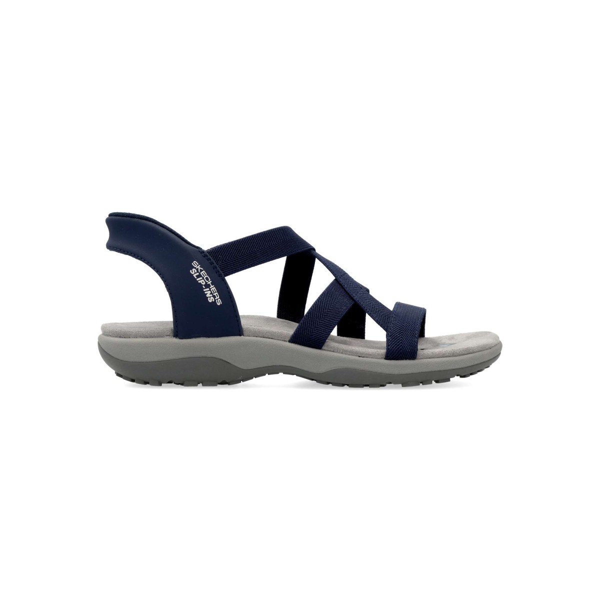 Skechers - Sandalias de mujer Reggae Slim Stretch Flex con tecnología Heel Pillow™ y talón trasero Hands Free Slip-ins® para comodidad fresca en días soleados