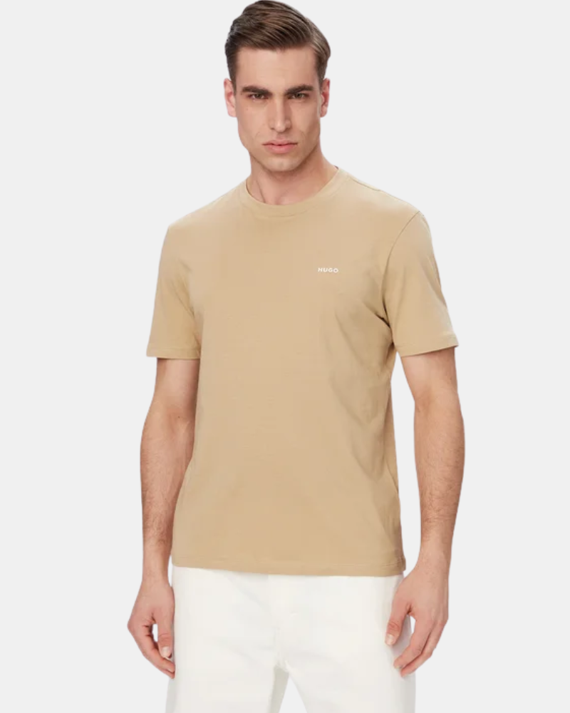 HUGO 50466158 DERO222 Camisetas Manga corta Hombre Beige