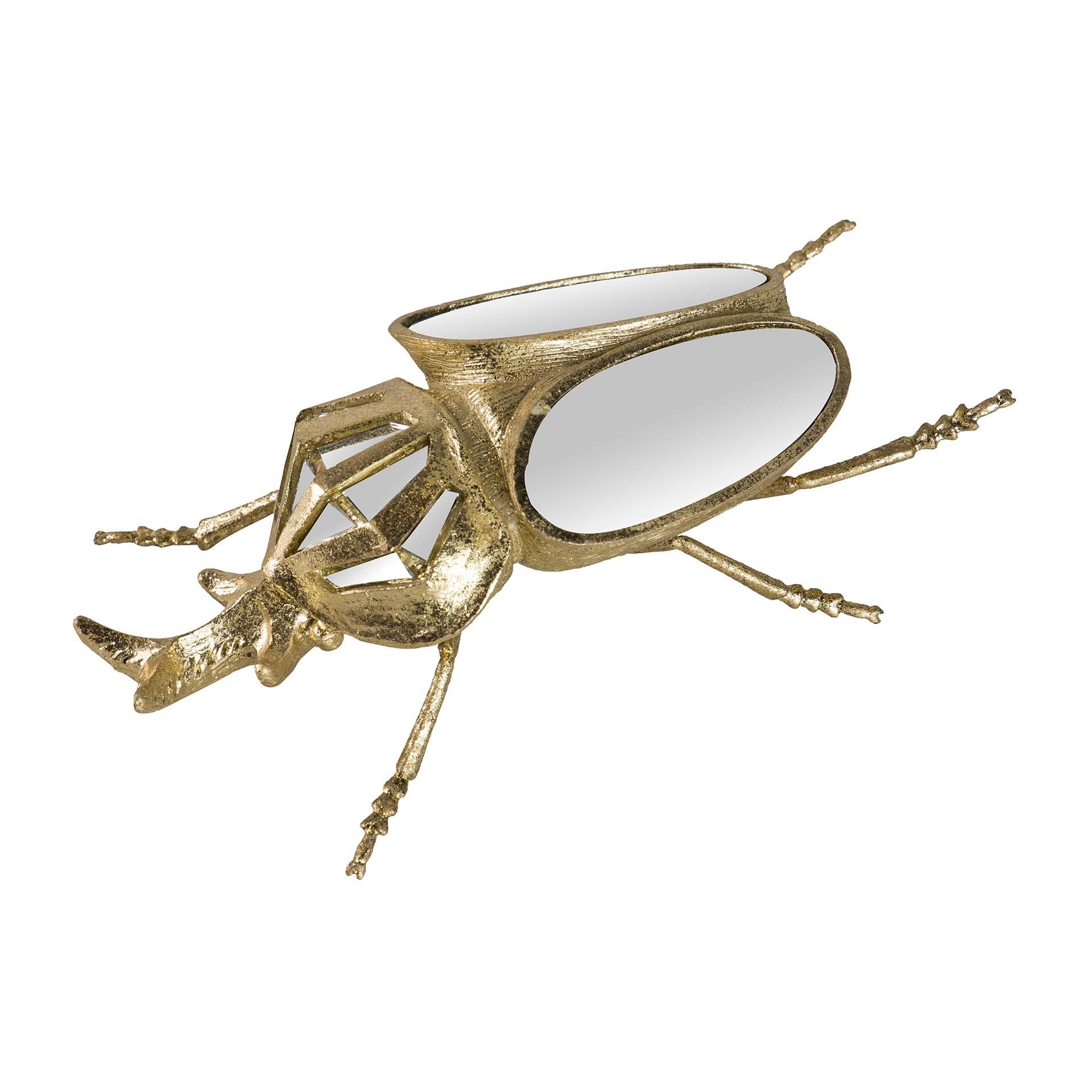 Figura escarabajo resina espejo 19x12x7 cm , El mejor complemento para tu hogar.