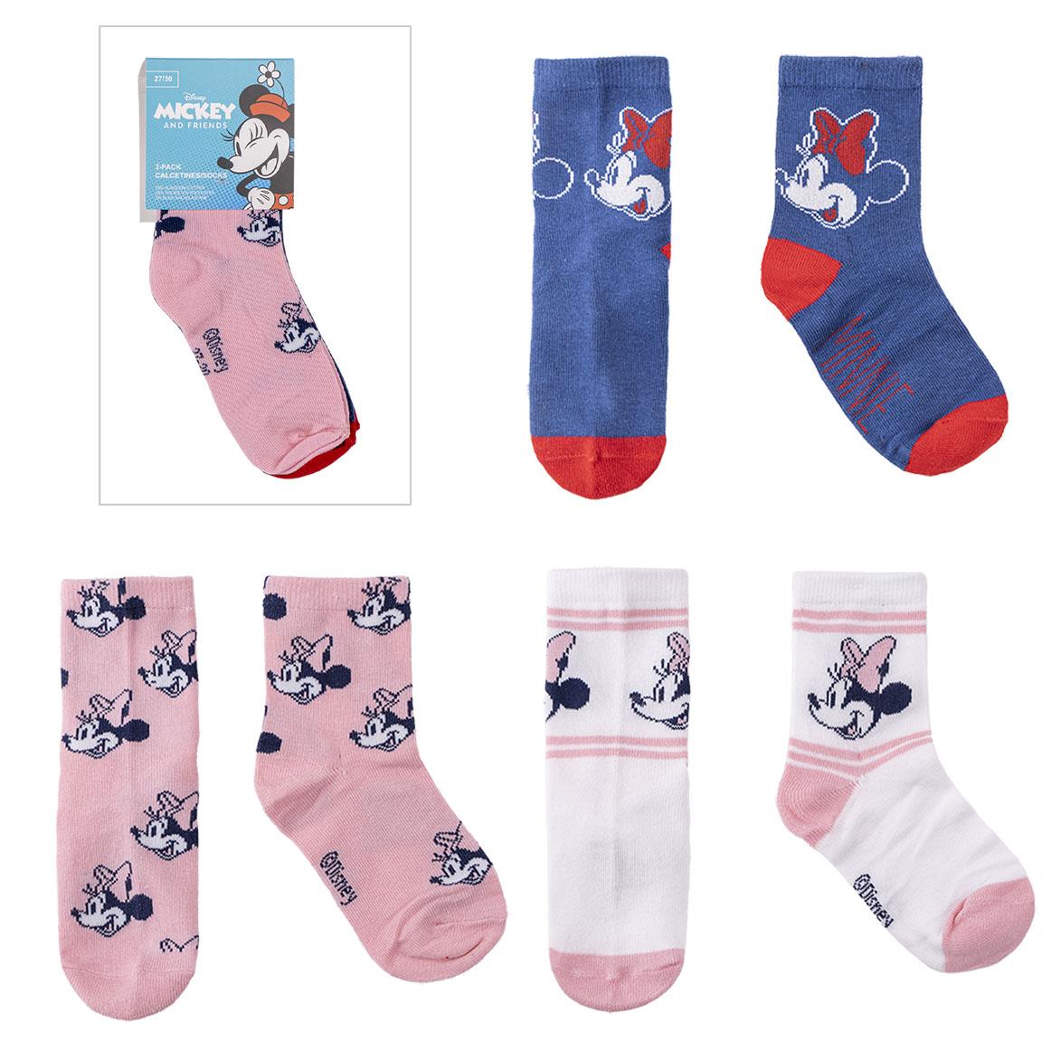 Cerdá Pack Calcetines de Minnie Mouse 3 Piezas