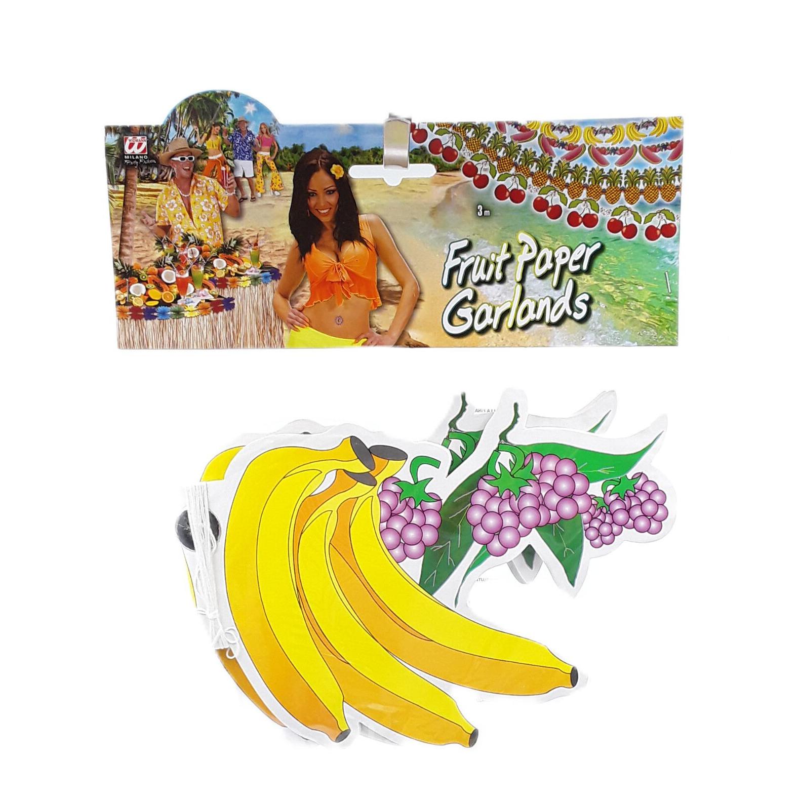 Guirnalda de Frutas de 3 MTS. Material Papel. Vienen en 4 Modelos. #2215F  #Widmann