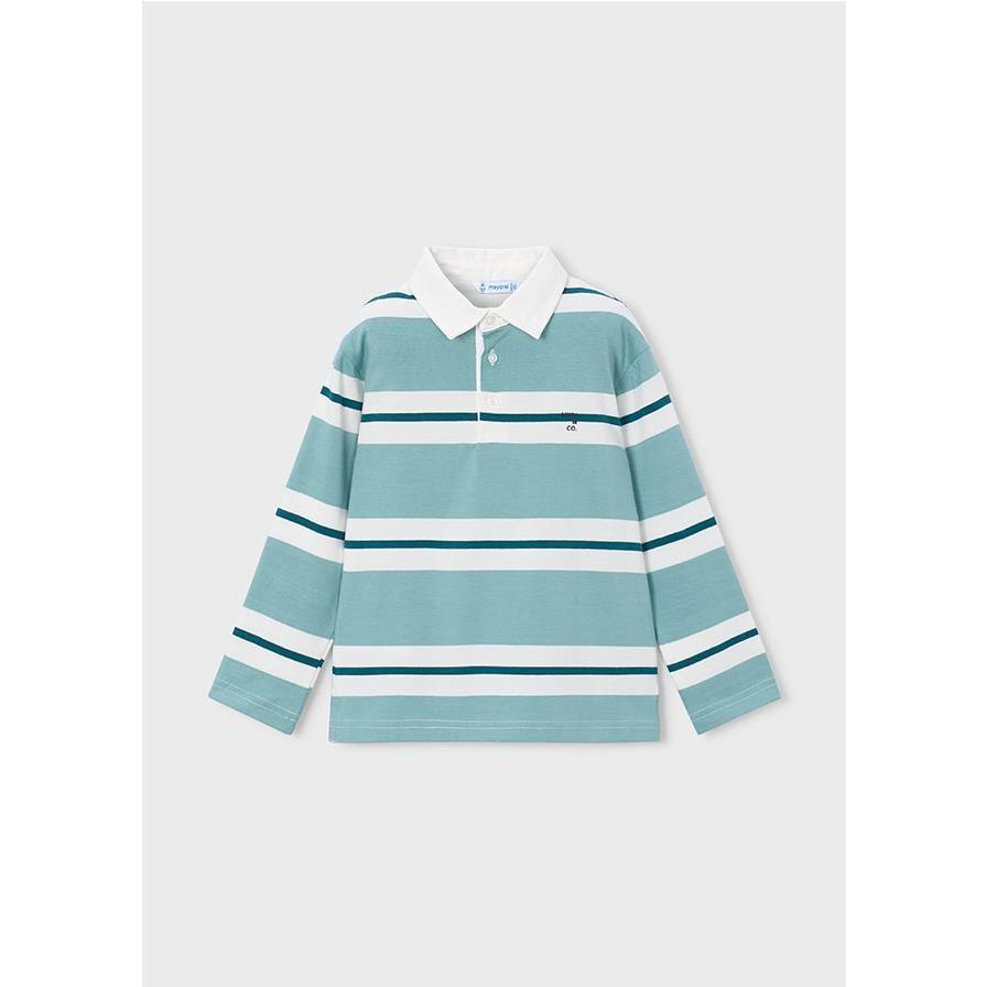 Mayoral - Camiseta polo rayada de manga larga para niños, prenda básica de estilo clásico perfecta para combinar en cualquier ocasión escolar