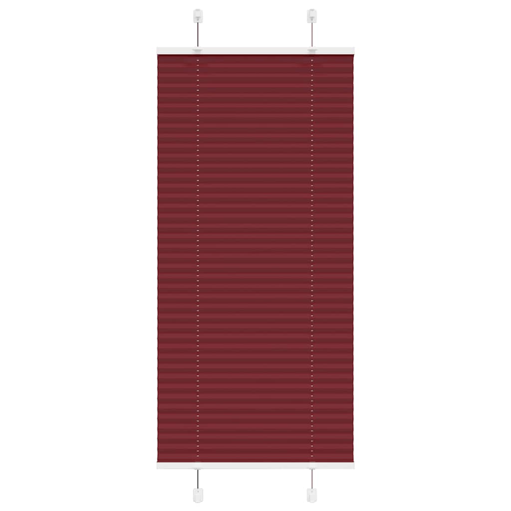 vidaXL Estor Plisado rojo burdeos 60x150 cm Tela Ancho 59,4 cm