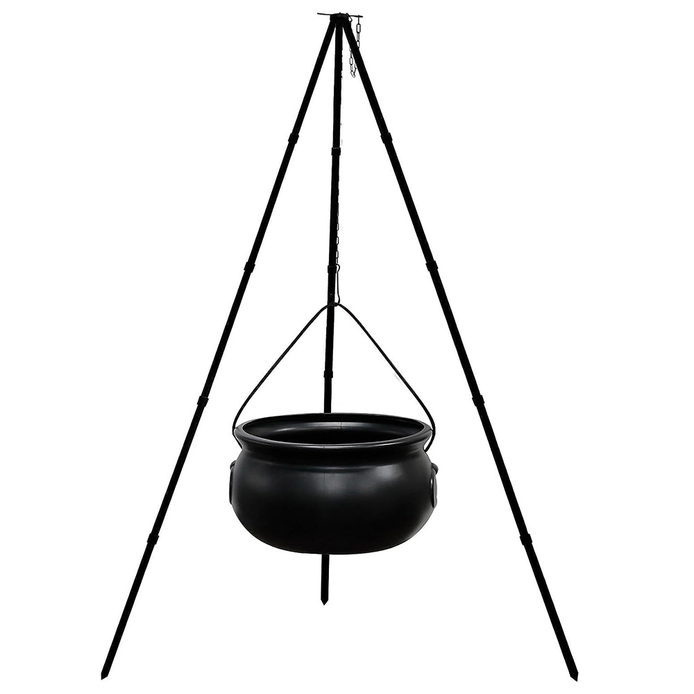 Bruja de Halloween Gran Cauldron con trípode, suministros de vacaciones y Diseño resistant to the elements, Embrujada perfecto para casa, al Aire Libre, interior, Porche, césped, entrada, Pasarela, Fiesta, Valla