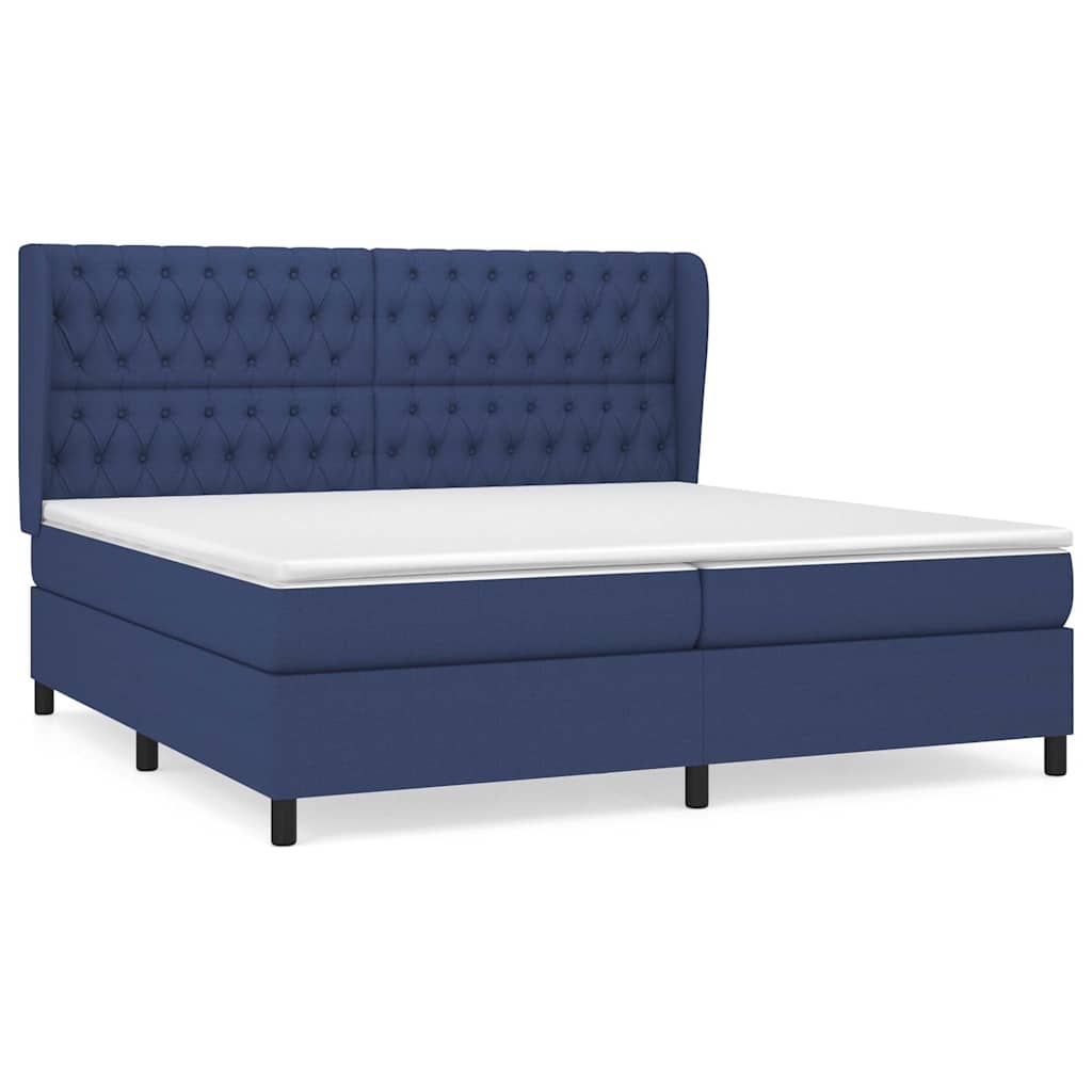 vidaXL Cama box spring con colchón tela 200x200 cm Multicolor