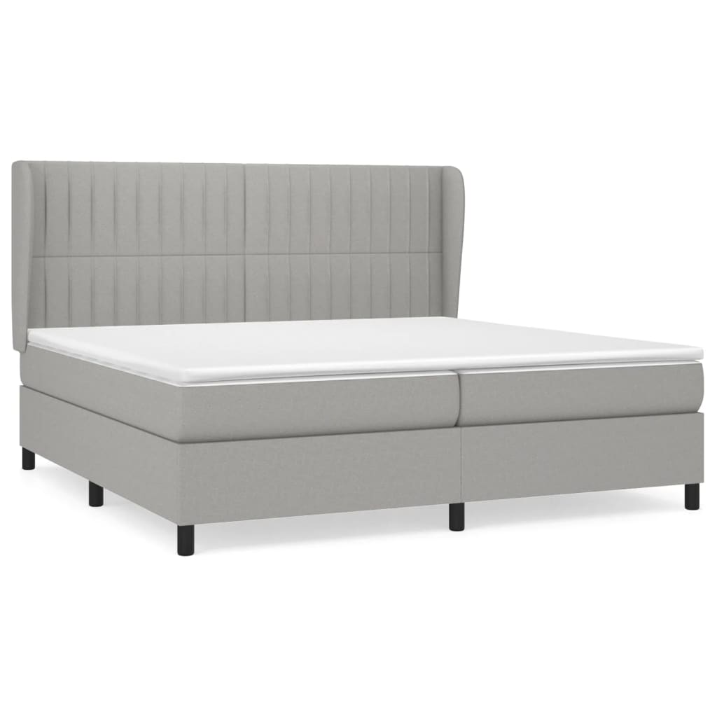 vidaXL Cama box spring con colchón tela 200x200 cm Multicolor