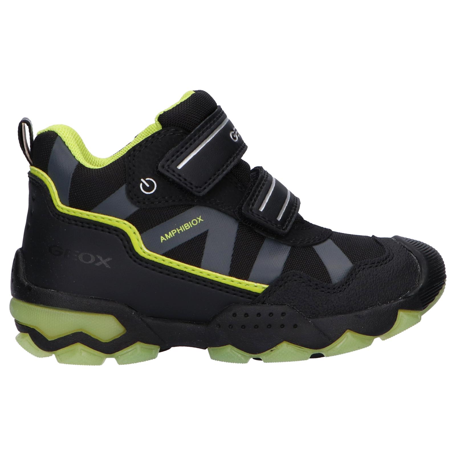 GEOX J949WC 0FU54 J BULLER B ABX C0802 BLACK-LIME Children's Sneakers