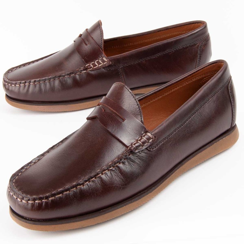 Mocasín De Piel Para Hombre. Purapiel Mocca7 102735