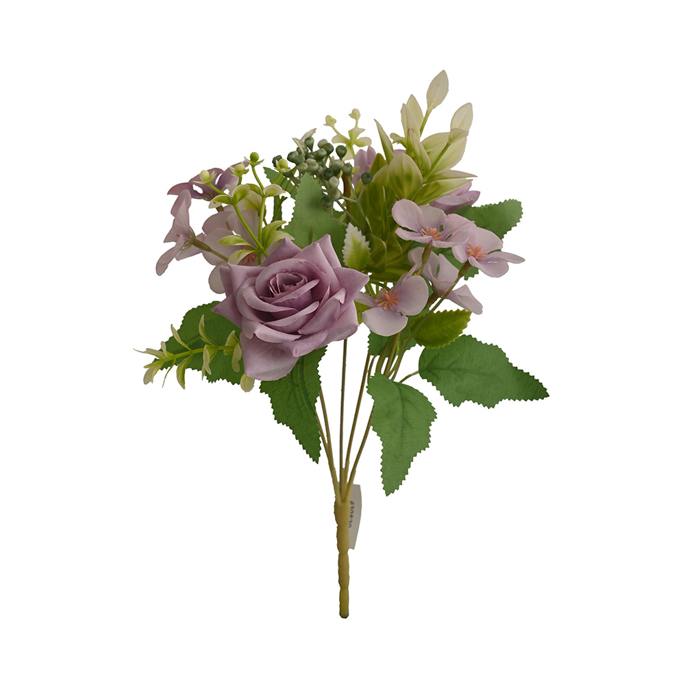 Poenia Arte Floral - Flores y Plantas Artificiales - Ramo de Rosas Artificiales 35cm - Variedad de Colores