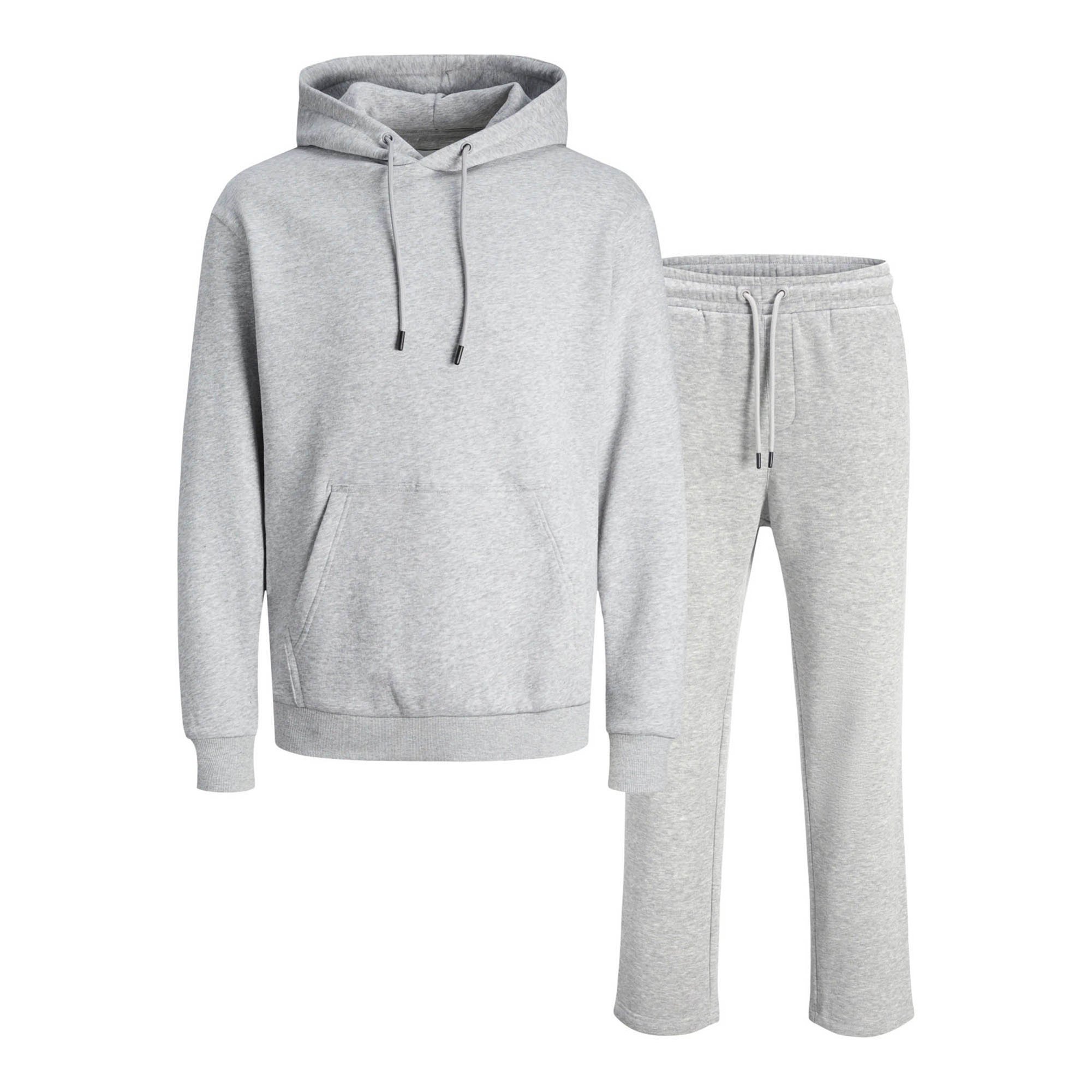 JACK&JONES Conjunto de chándal para hombre - JJEBRADLEY SWEAT HOOD SET, de 2 piezas, pantalón de chándal, sudadera, bajo abierto JJEBRADLEY SWEAT HOOD SET