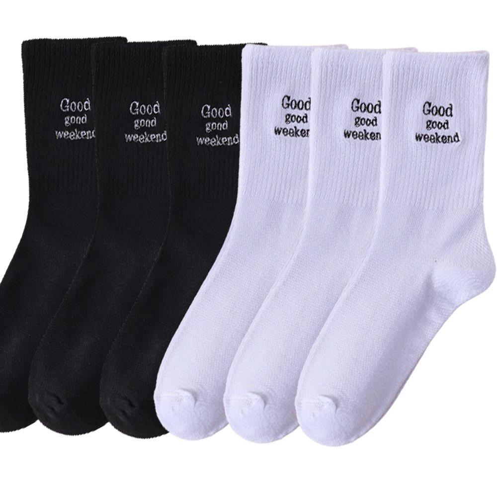 OmHom 5 Pares De Calcetines Deportivos Casuales Para Hombres Y Mujeres Con Dibujos Divertidos Alta Calidad Talla Alta Otoño Invierno
