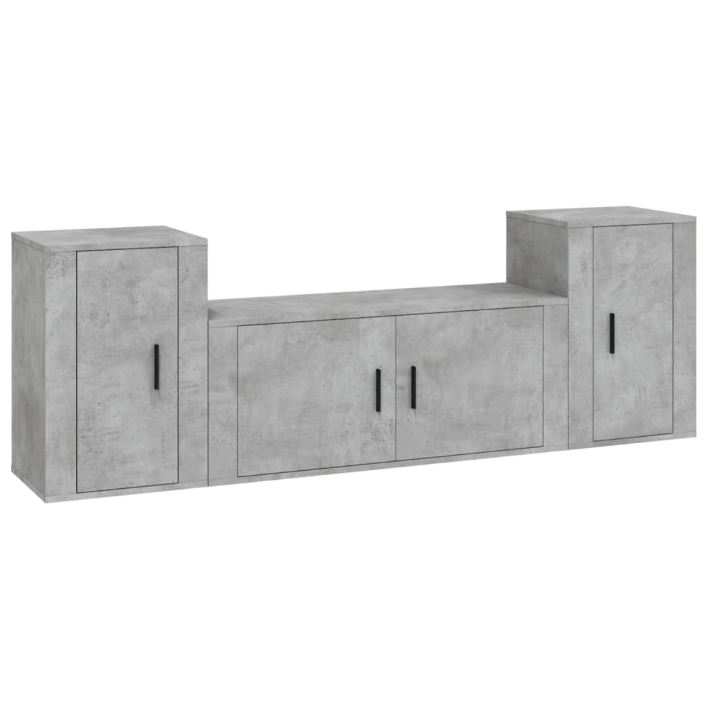 Vidaxl Set de Muebles de TV 3 Piezas Madera Contrachapada Blanco