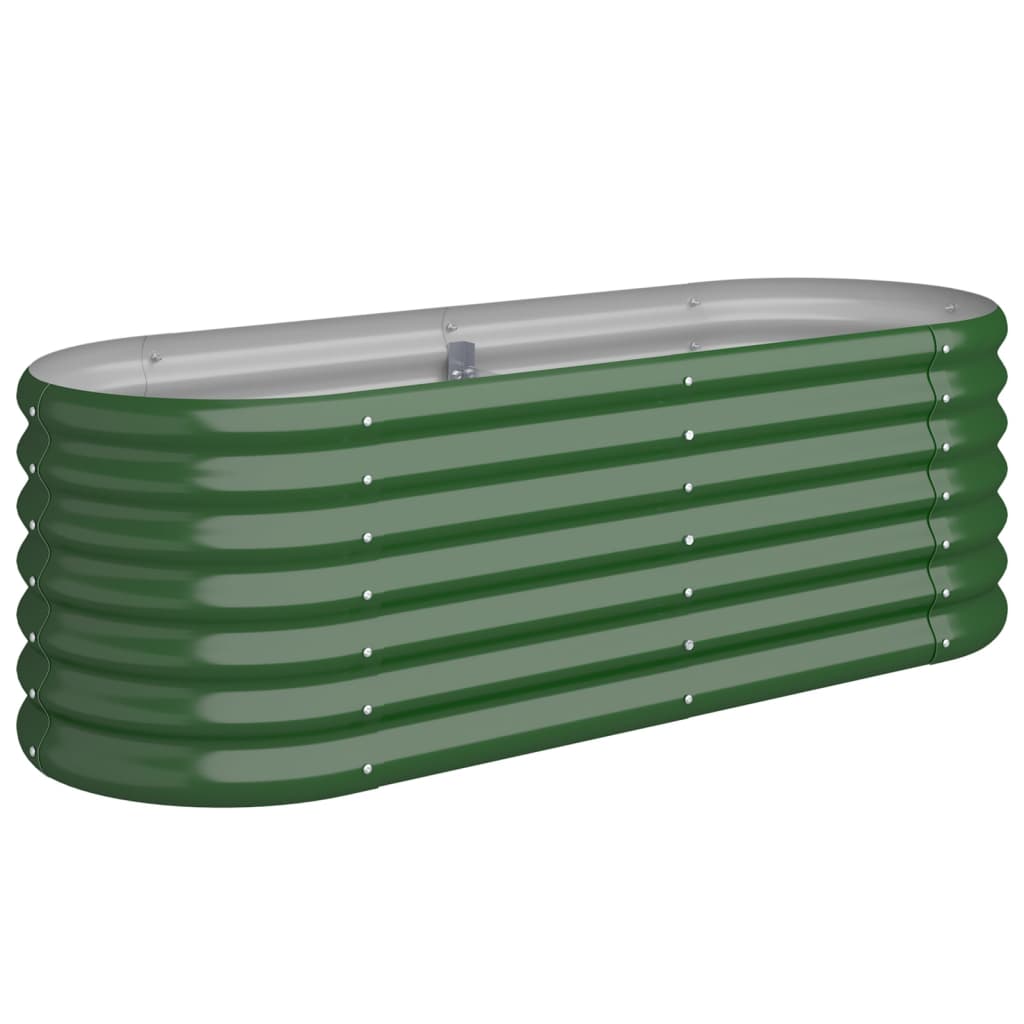 vidaXL Jardinera arriate acero recubrimiento polvo 114x40x36 cm Color Verde, Gris, Marrón y mas