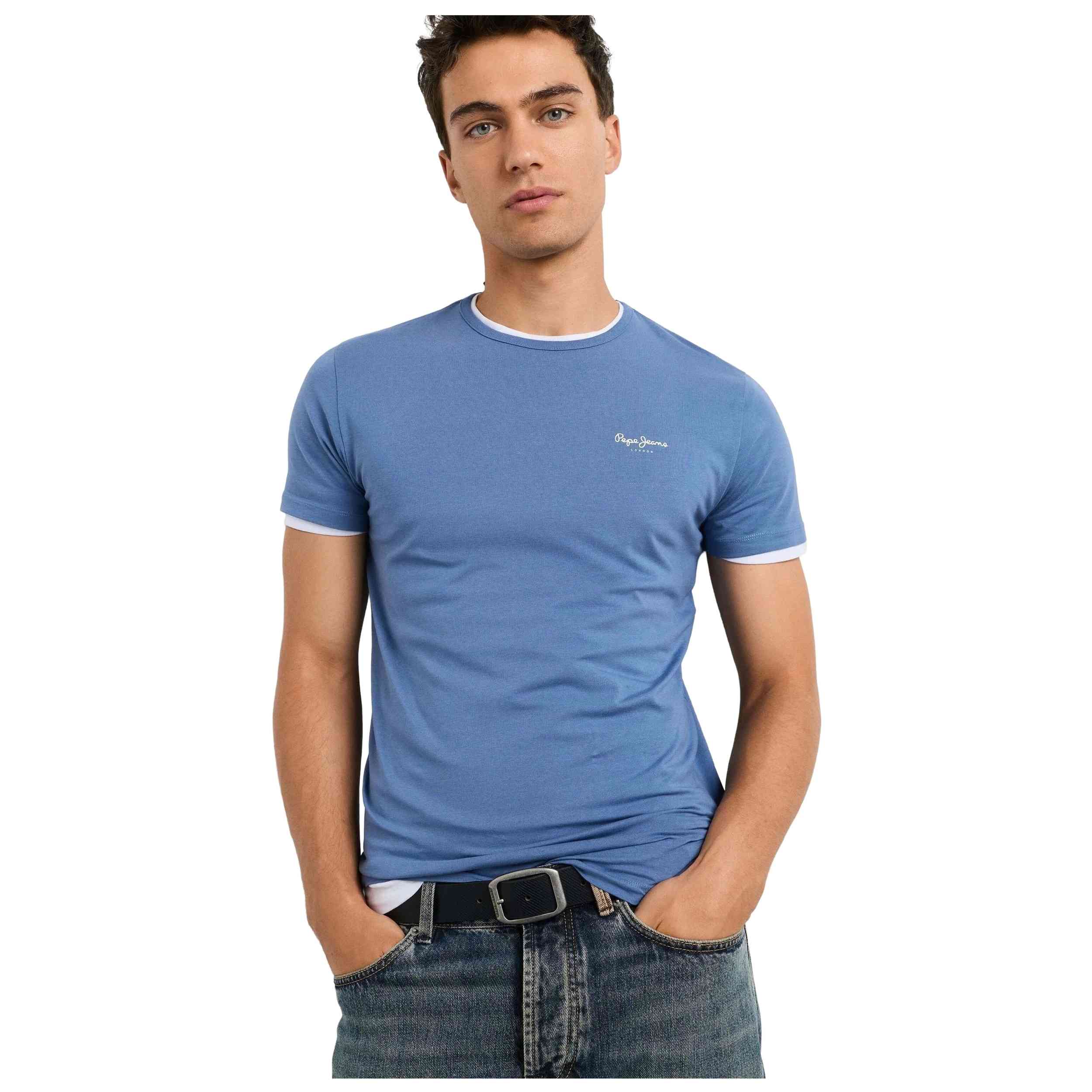 Camiseta De Manga Corta Pepe Jeans modelo Original Basic 3N para Hombre en color Azul