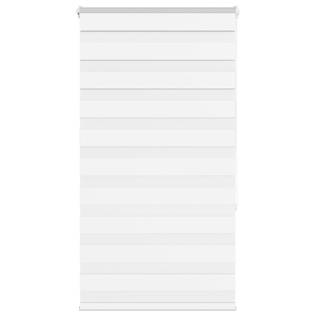 vidaXL Estor cebra blanco 85x150 cm tejido ancho 80,9 cm poliéster
