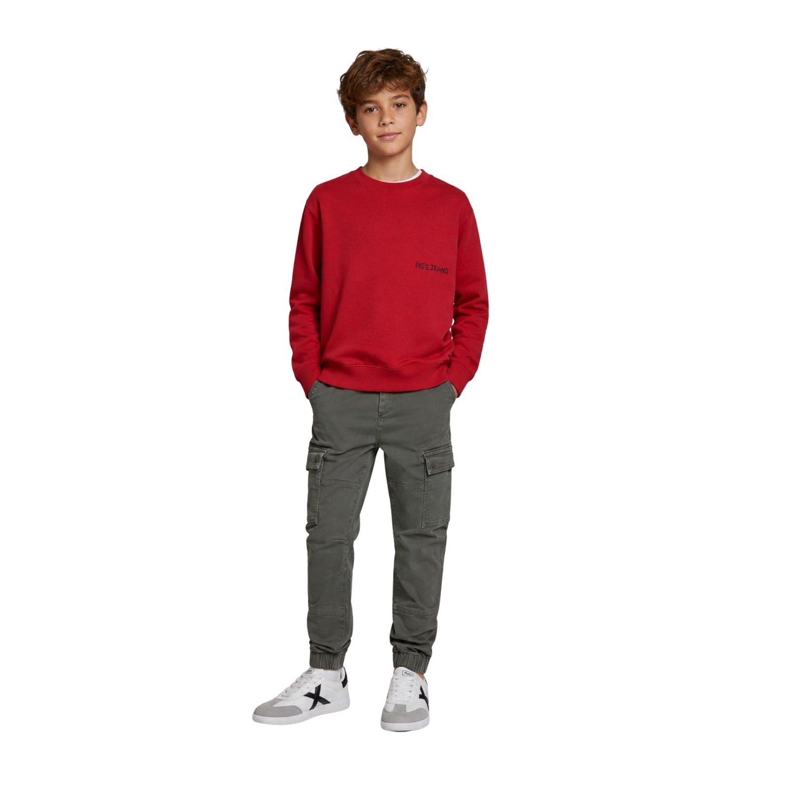 Pepe Jeans - Orlando Pb5800083-285 - Sudadera Roja 100% Algodón - Niño