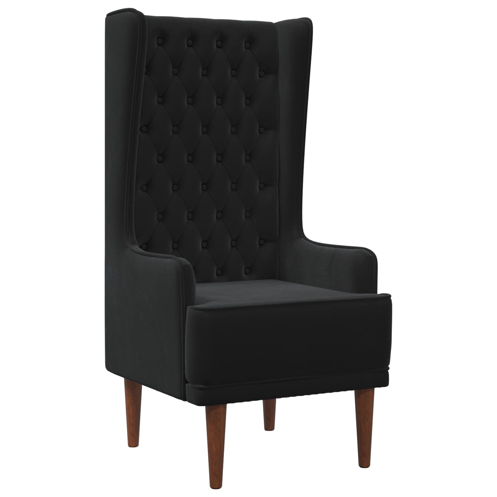 vidaXL Silla de respaldo alto con capitoné con botones 64 x 64 x 131 cm Multicolor