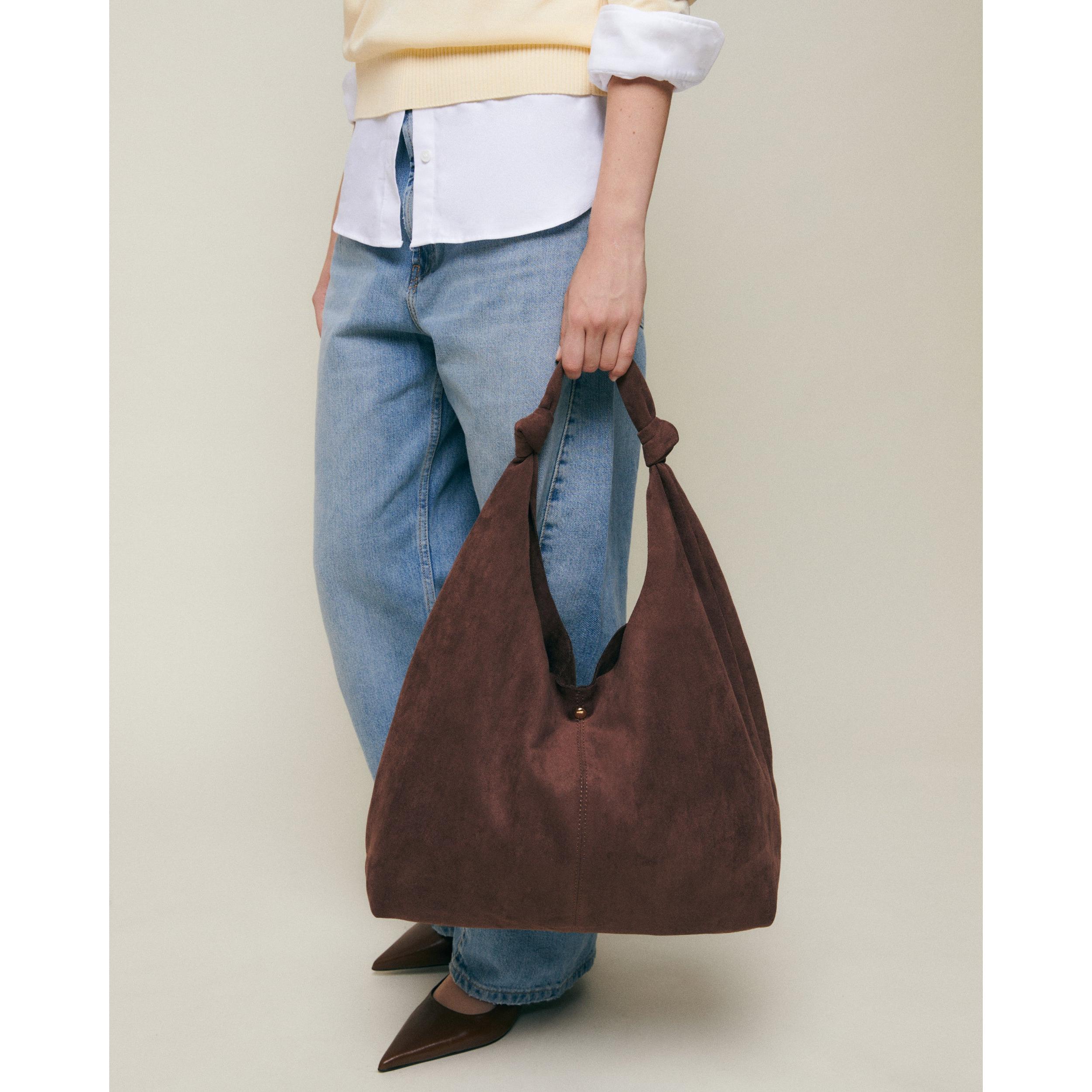 Misako Pologi-1 bolso hobo grande efecto ante con neceser extraíble Bolsos Mujer