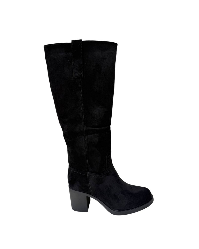 Zapateos - Botas mujer invierno 11916 de antelina suave con tacón cómodo de 7 cm, cierre lateral y estilo sofisticado para ocasiones especiales