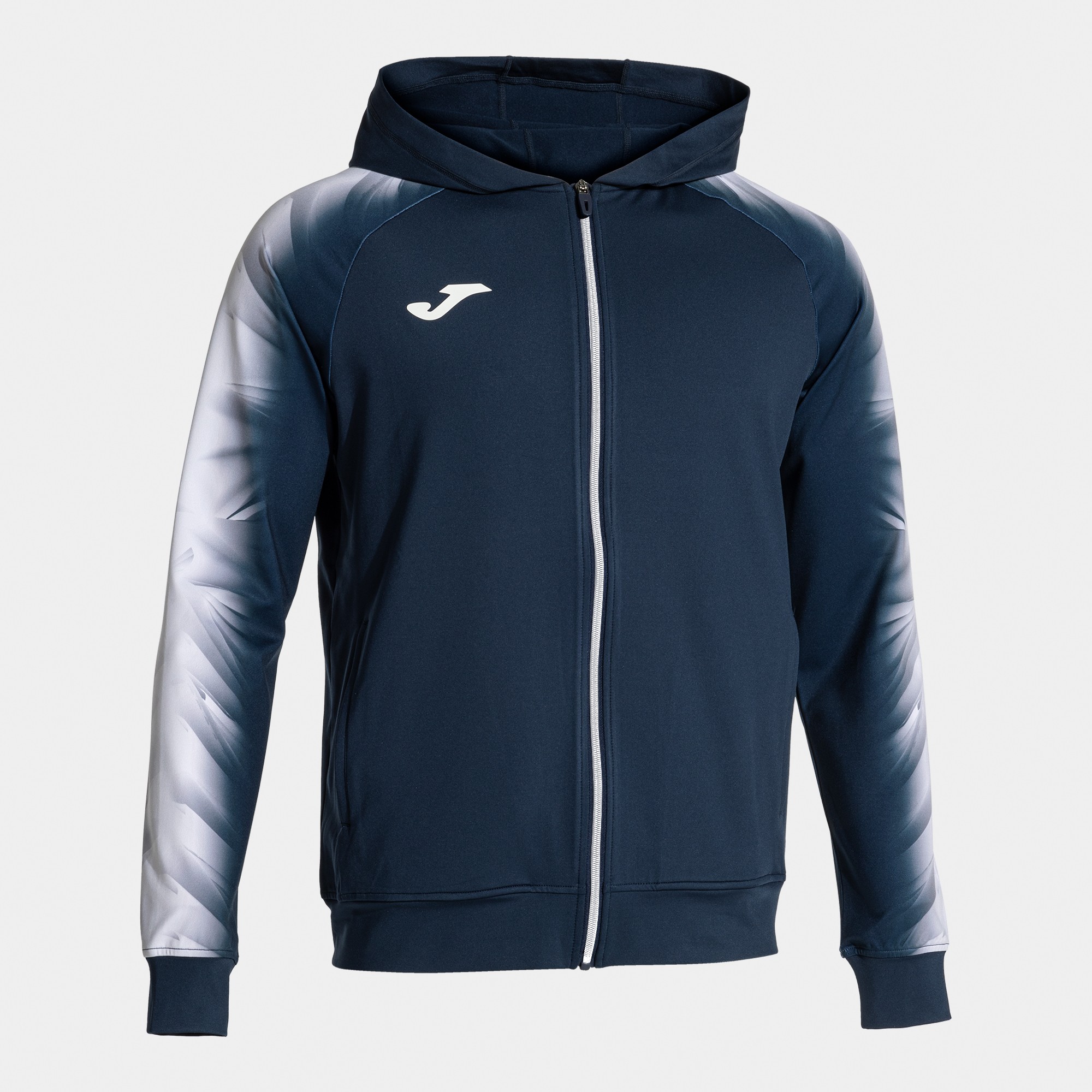 JOMA CHAQUETA CON CAPUCHA ELITE XI MARINO BLANCO Talla 12 (2XS) Niño Junior