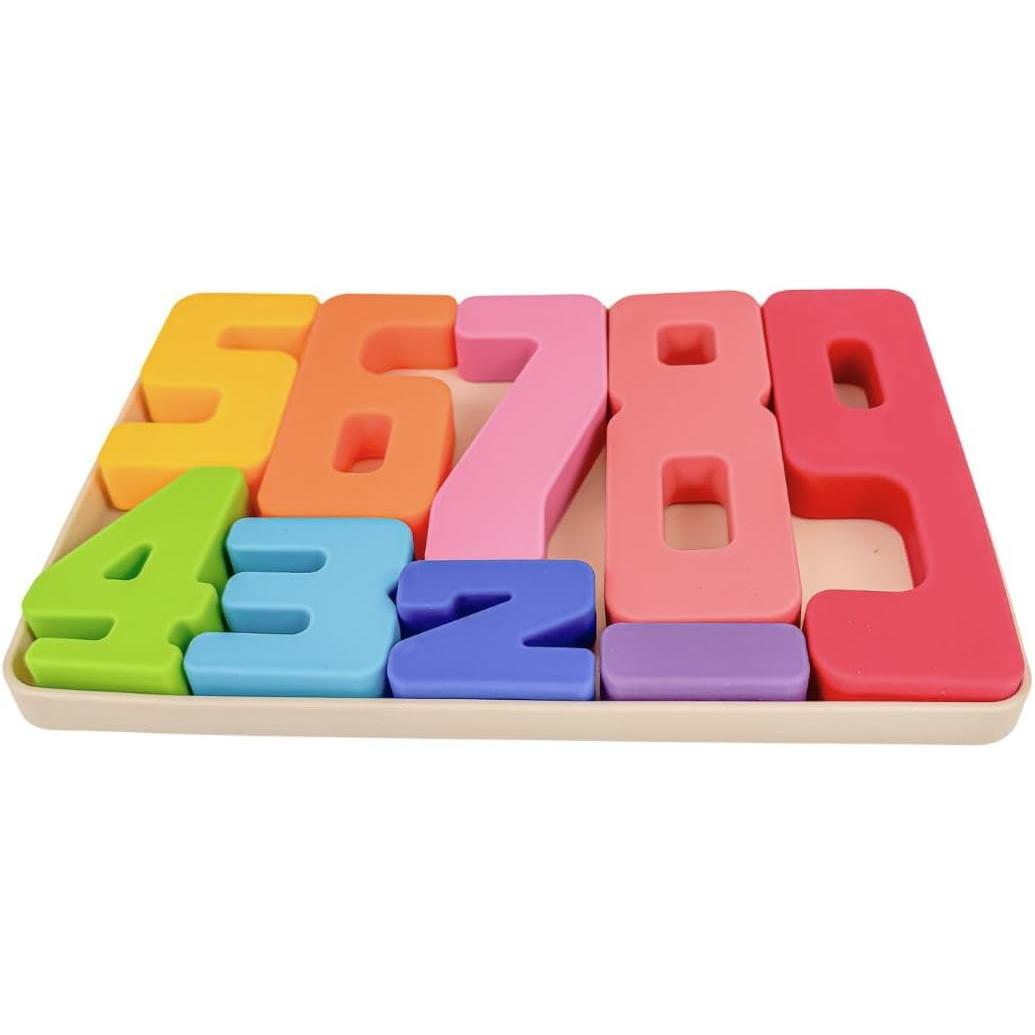 Juguete Rompecabezas numérico sensorial de silicona Montessori para jugar y aprender - Althea Living