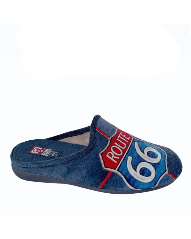 Gema Garcia - Zapatillas interiores Route 11804 con suela segura antideslizante, calzado de descanso estilo original y calidad española